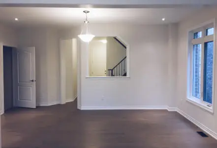 Close-up of LVP flooring with wood grain detail